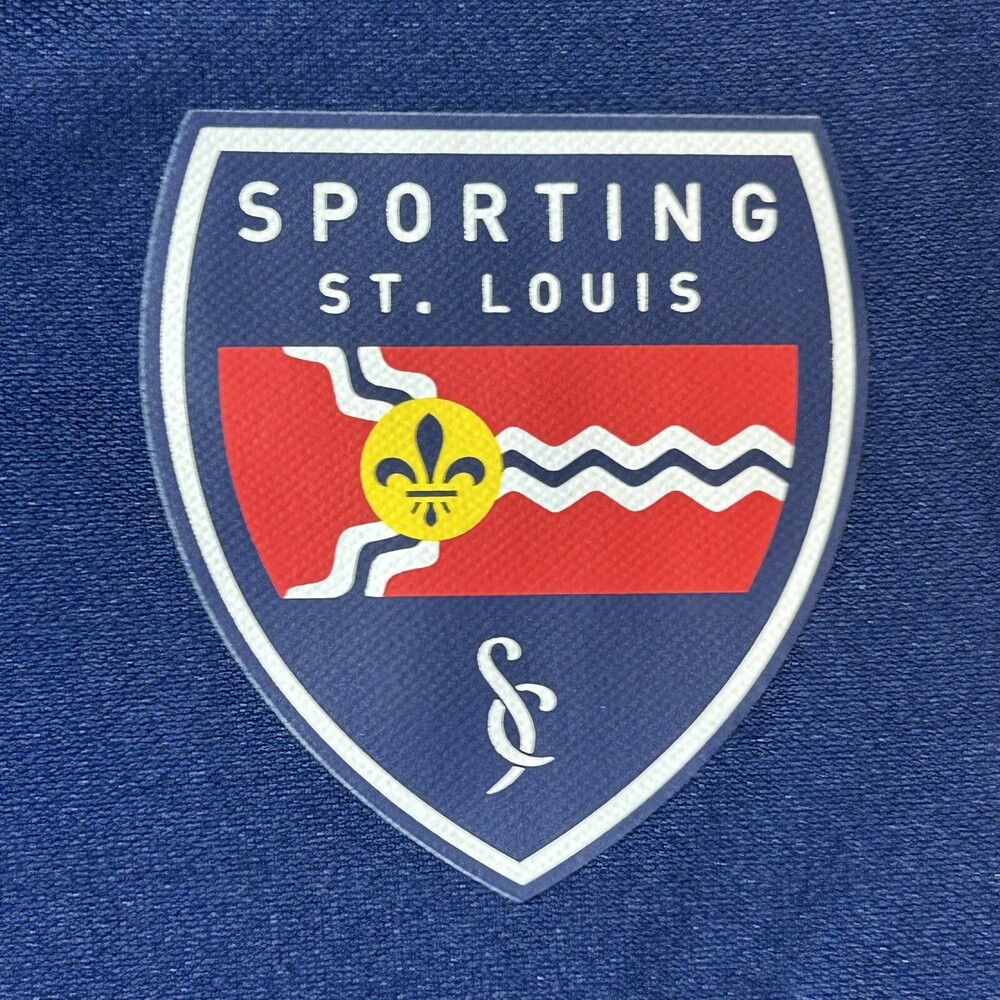 Sporting St Louis Adidas Soccer Zip Up Jacket Size M Blue #44 - Picture 7 of 11